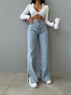 High Waist Straight Jeans