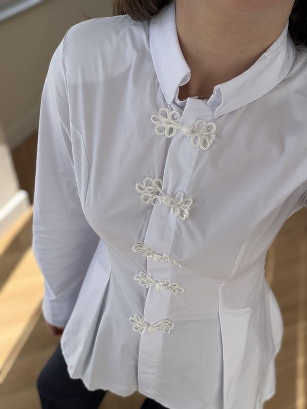 White Elegance Pleat Shirt