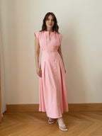 Blush Zip Midi Dress
