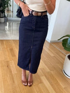 Classic Dark Denim Midi Jeans