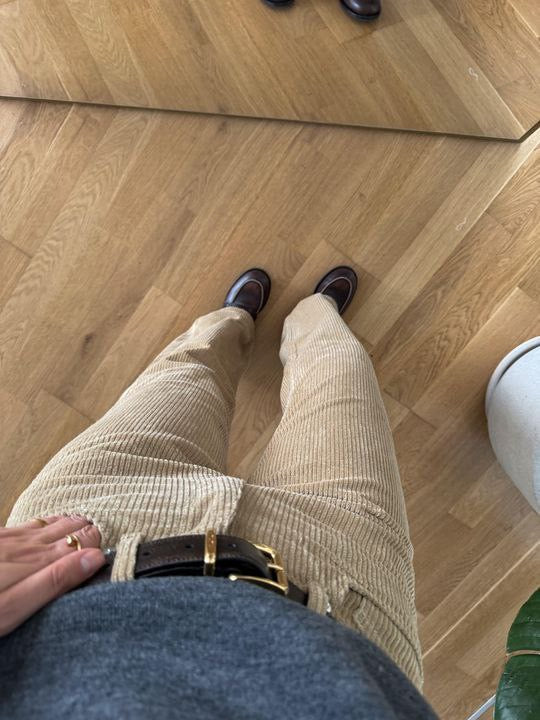 Beige Corduroy Jeans