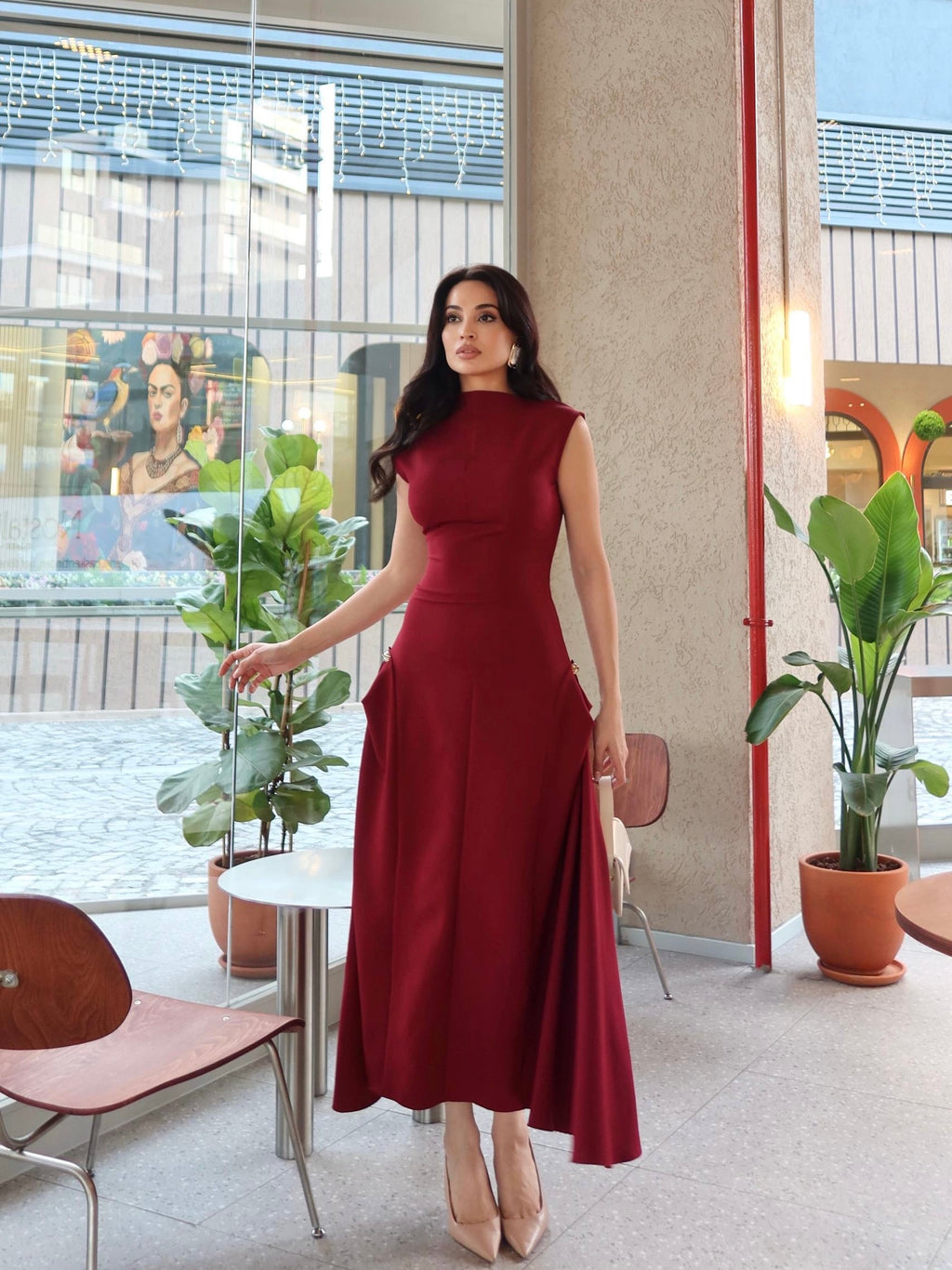 Burgundy Grace Dress