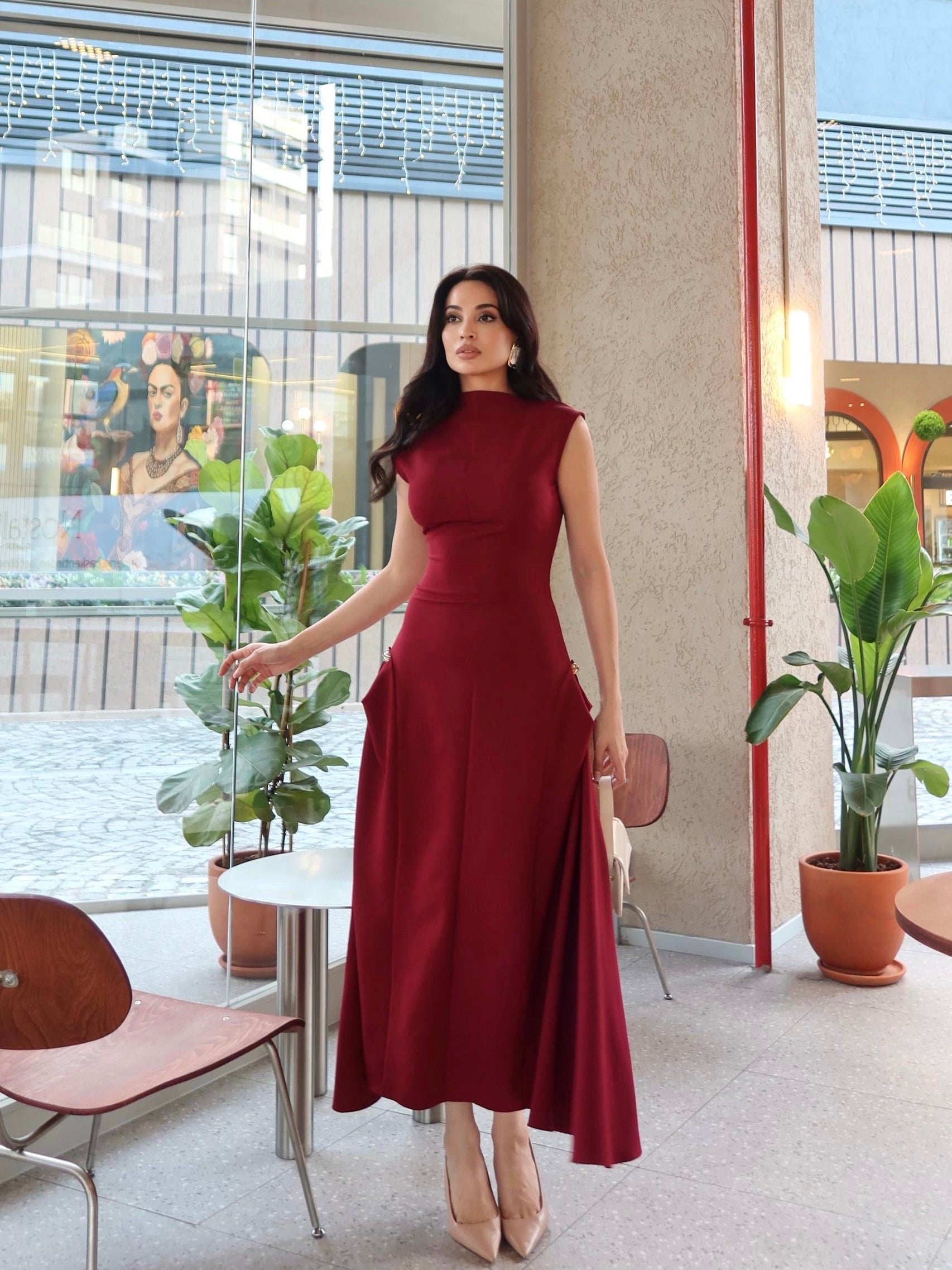 Burgundy Grace Dress
