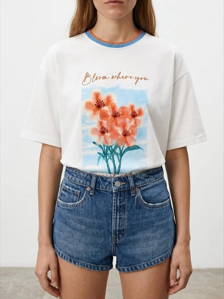 Floral Breeze Graphic T-Shirt