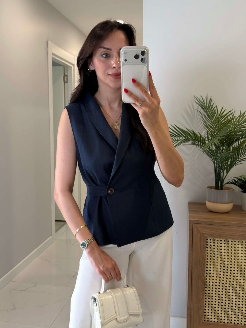 Elegant Navy Vest