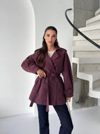 Burgundy Trench Coat