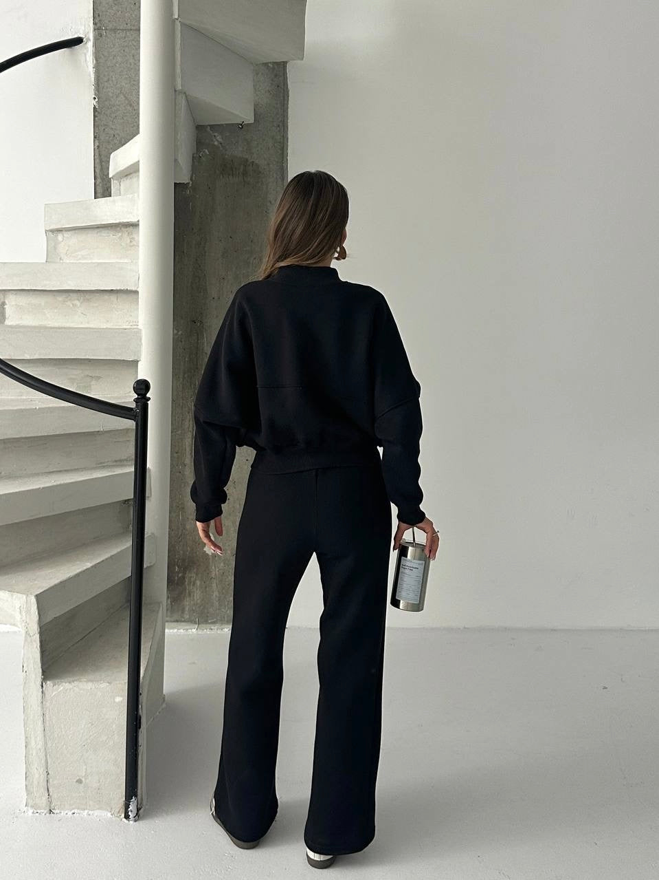Black Zip-Up Tracksuit