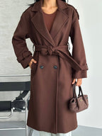 Brown Belted Winter Coat