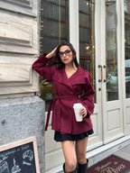 Burgundy Trench Coat