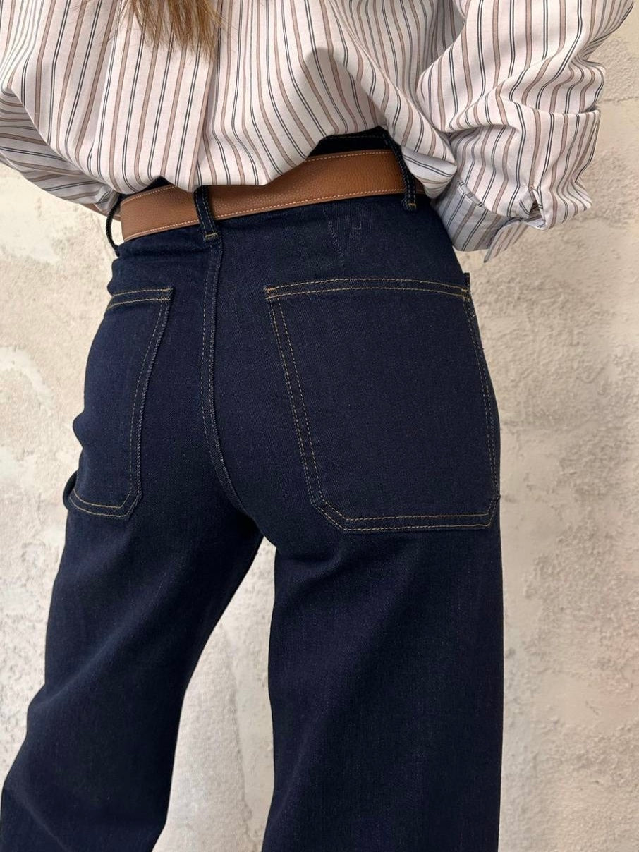 High Waist Straight Jeans