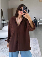 Chocolate Oversized Shirt