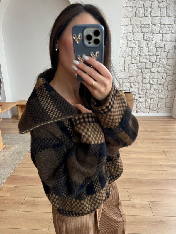 Checked Brown Wool Jacket