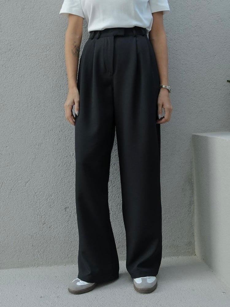 Black Wide-Leg Pants