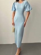 Blue Royal Puff Dress