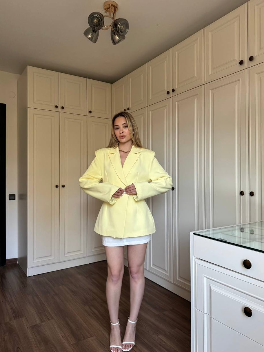 Butter Yellow Tailored Blazer