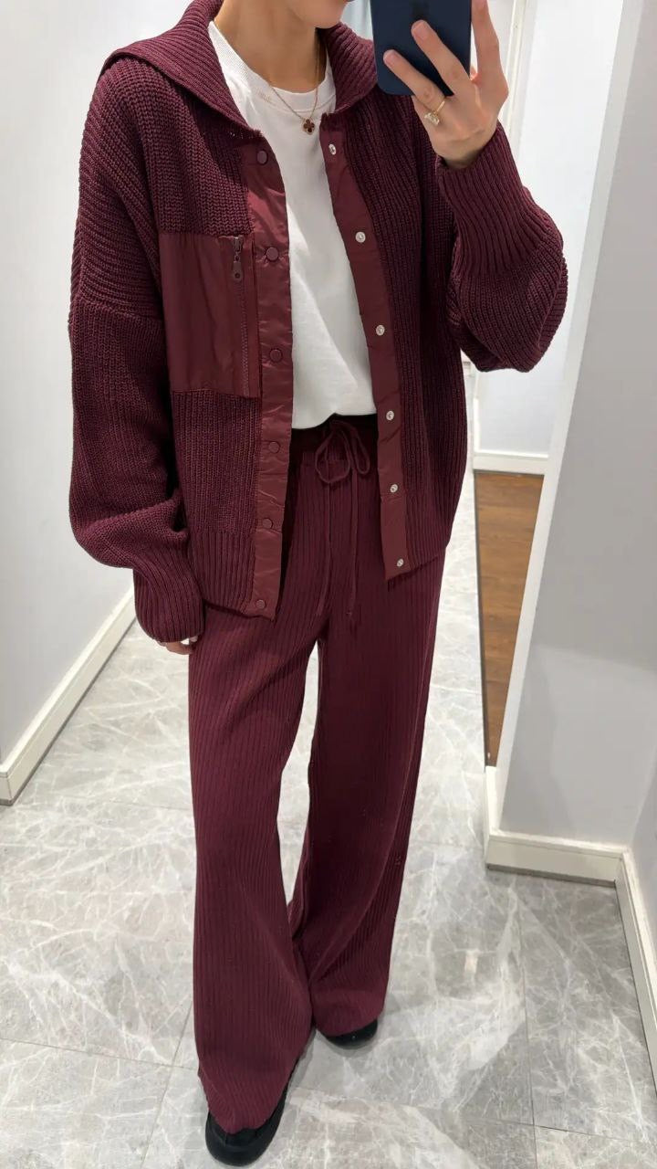 Burgundy Two-Piece Set