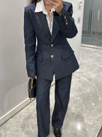 ZARA Gold Button Denim Set