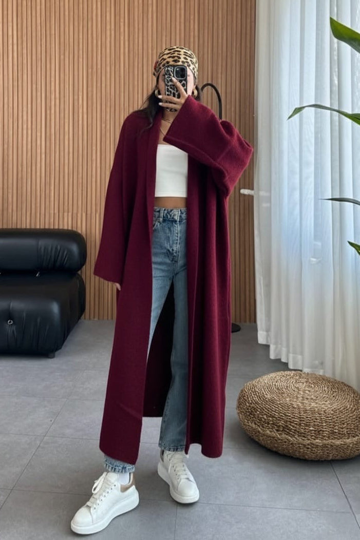 Burgundy Cardigan