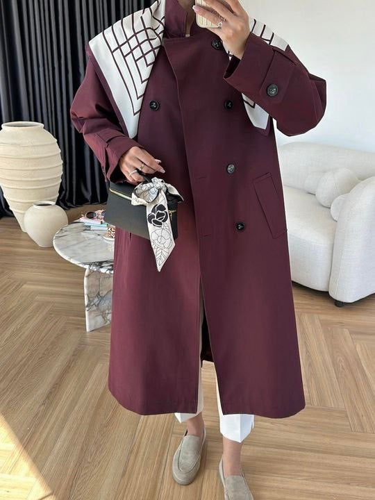 Burgundy Trench Coat