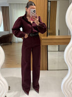 Straight-Leg Denim Jumpsuit