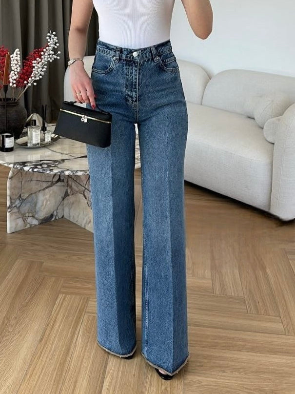 High Waist Straight Jeans