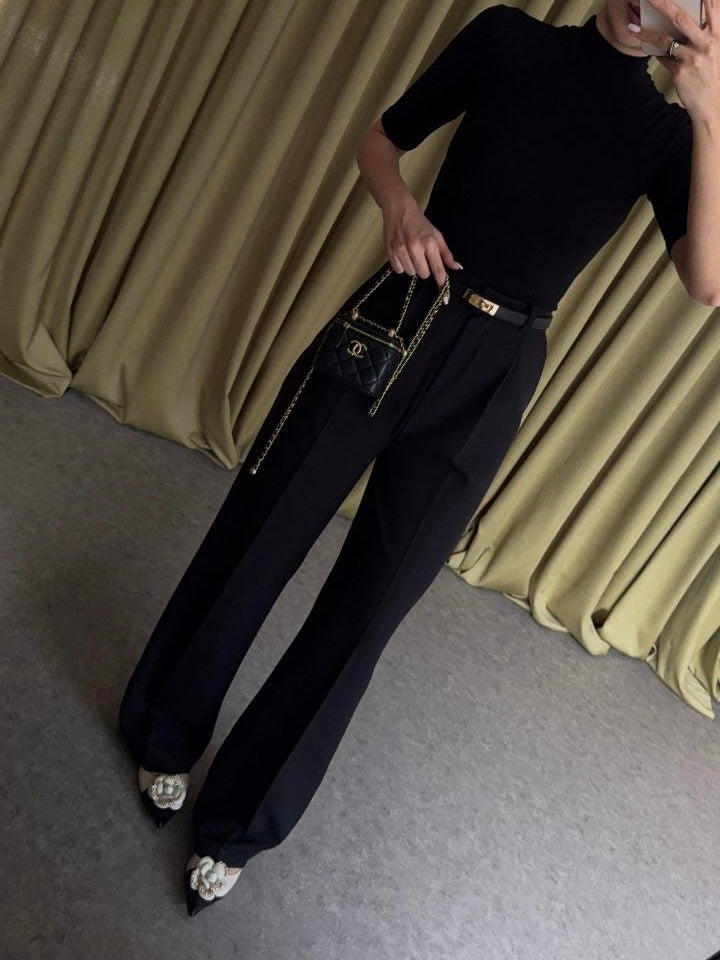 Formal Black Fabric Pants
