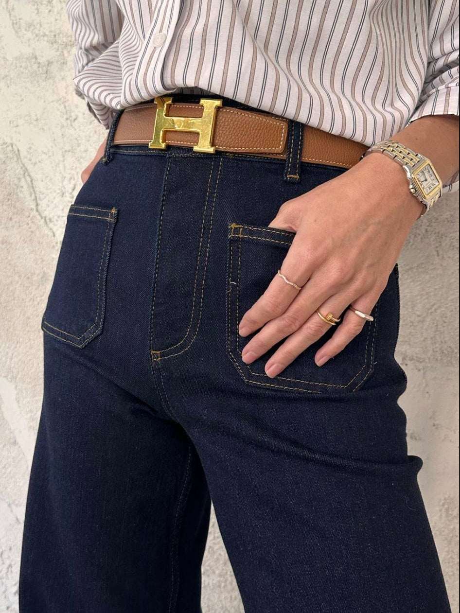 High Waist Straight Jeans