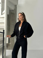 Black Zip-Up Tracksuit