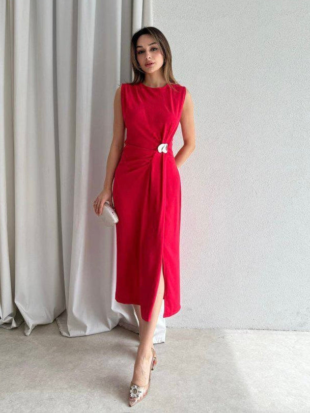 Luna Draped Midi Dress