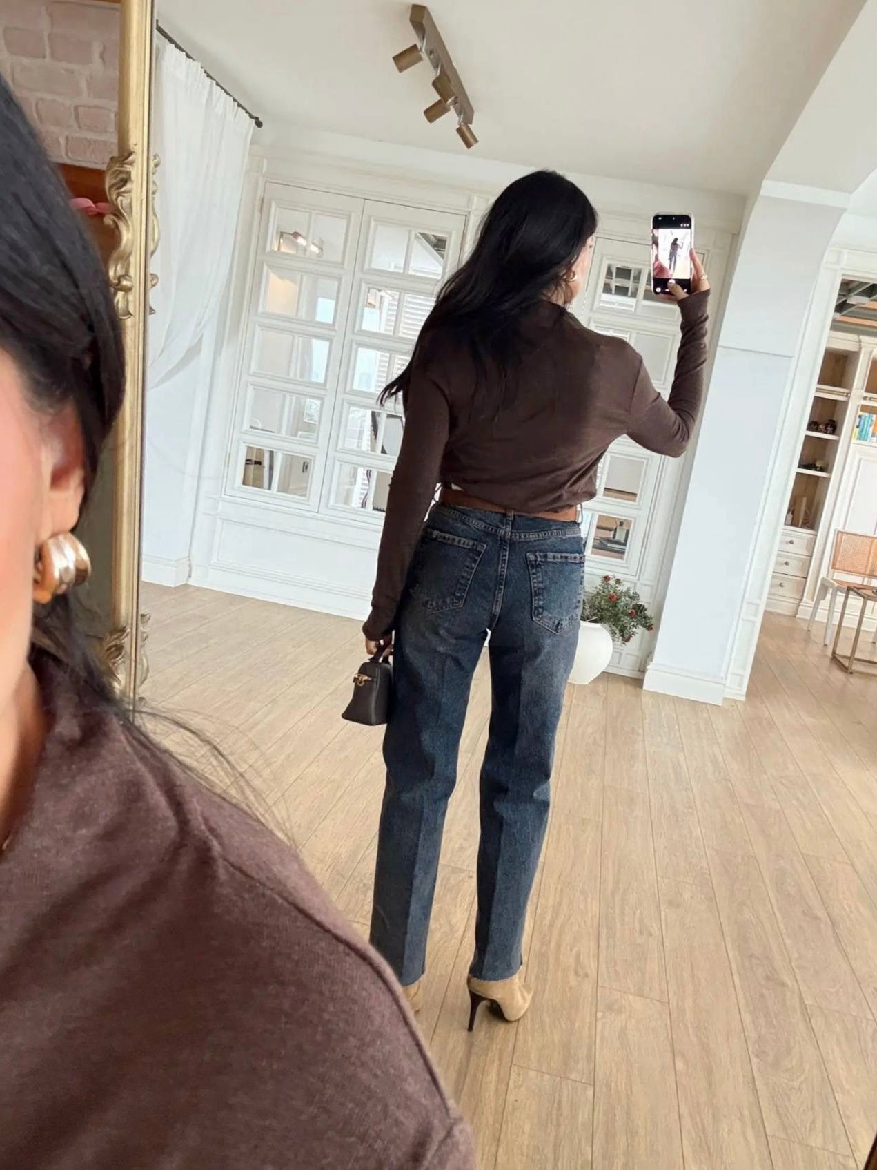 High Waist Straight Jeans