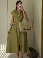 Safari Style Midi Dress