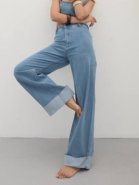 High Waist Straight Jeans