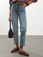 High Waist Straight Jeans
