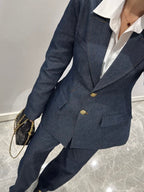 ZARA Gold Button Denim Set