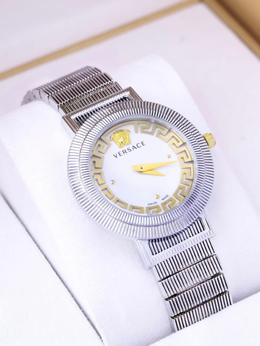 Versace Silver White Watch