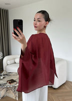 Flowy Batwing Blouse