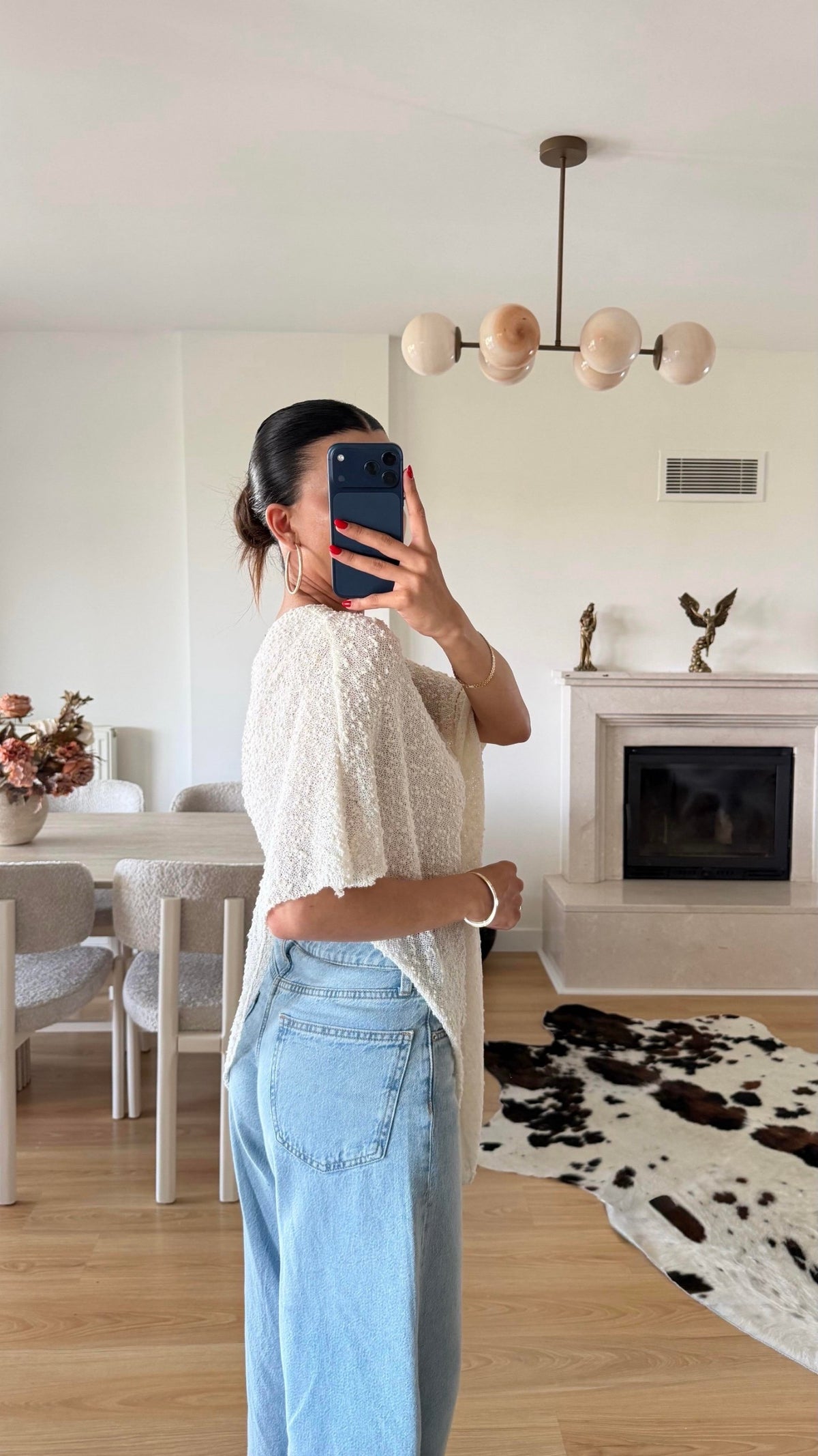 Beige Poncho Top