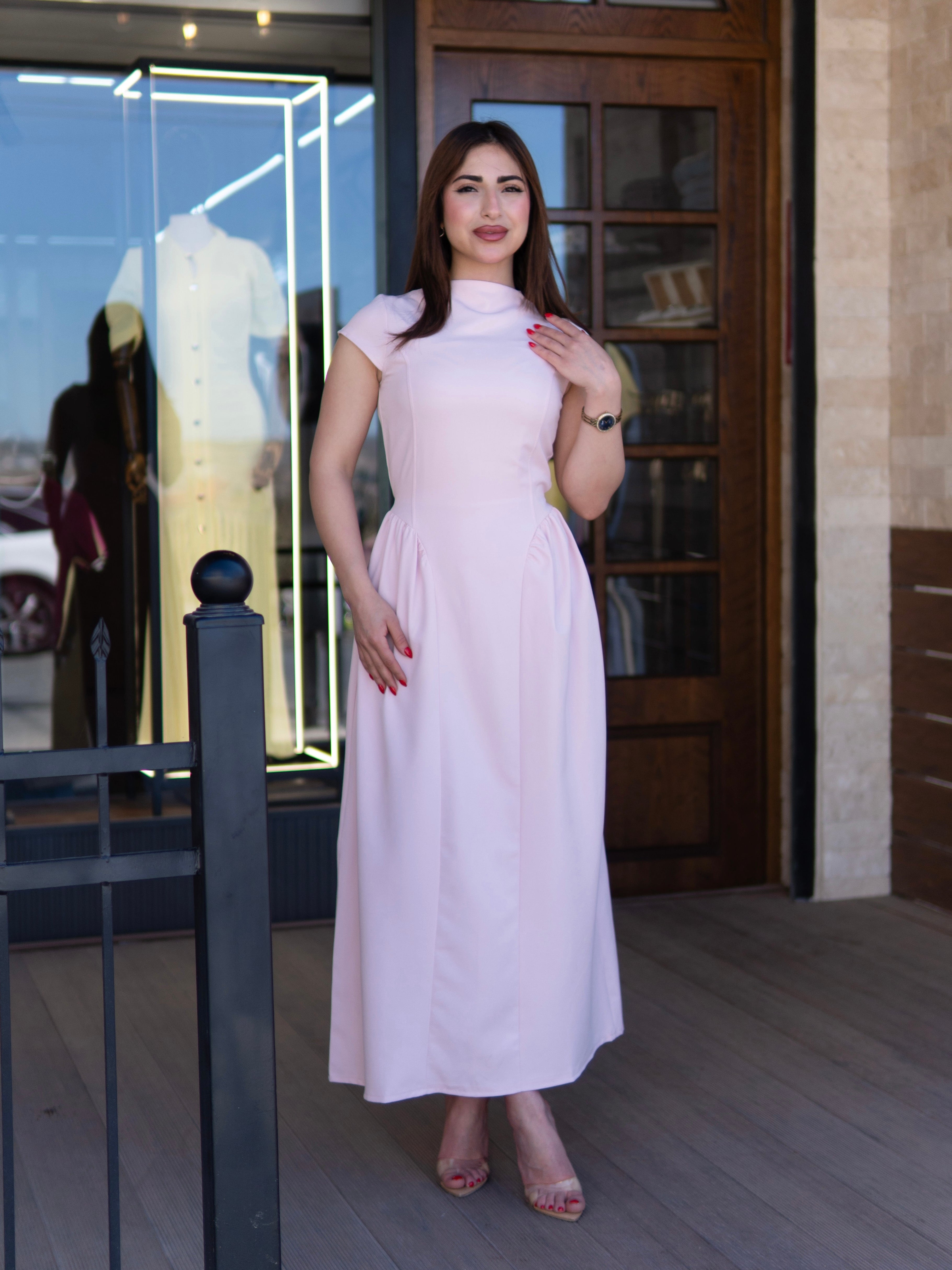 Rose Glow Midi Dress