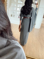 Elegant Grey Two-Piece Set