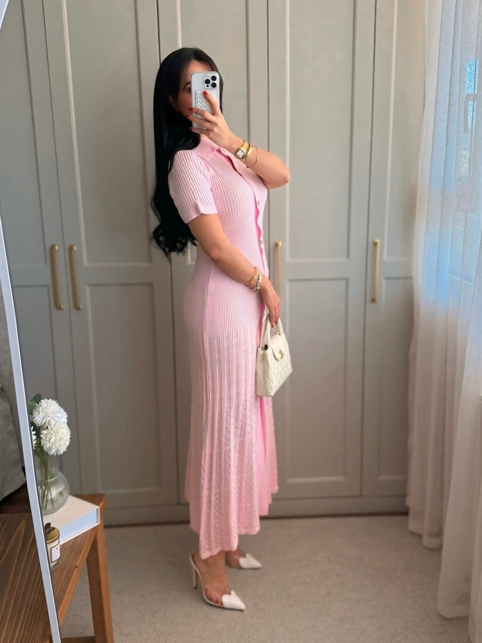 Blush Elegance Knit Dress