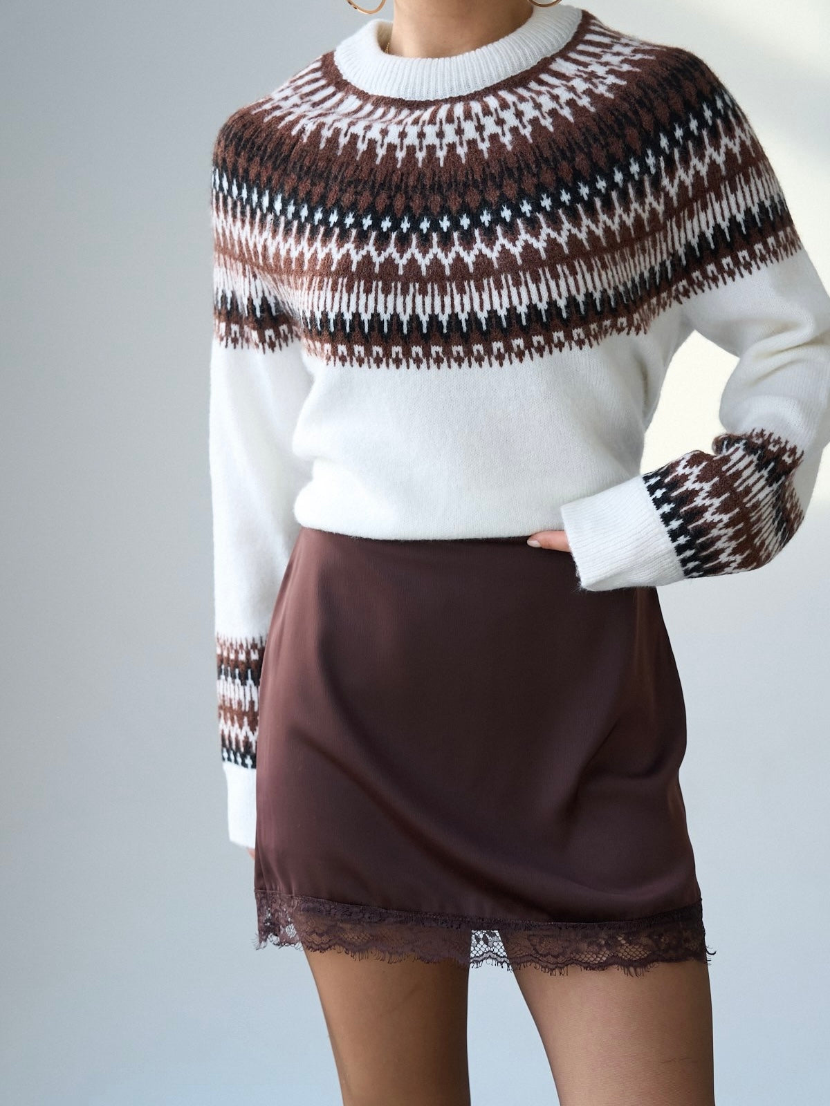 Nordic Pattern Knit Sweater