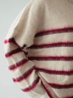 Beige Striped Sweater