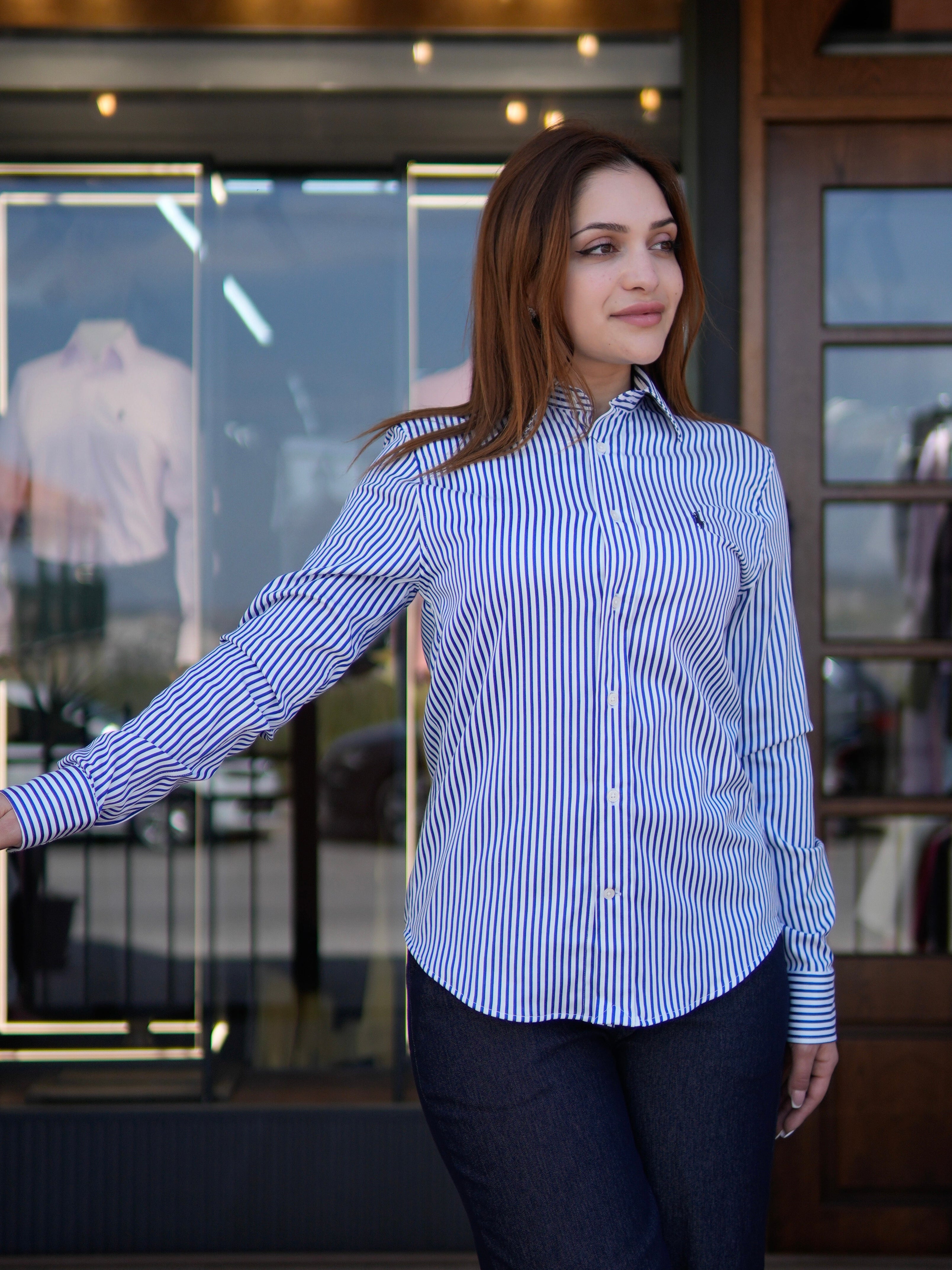 Polo Navy Striped Classic Shirt