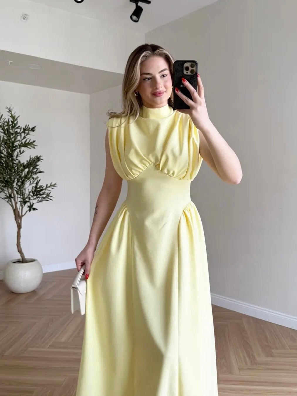 Butter Yellow Elegance Dress