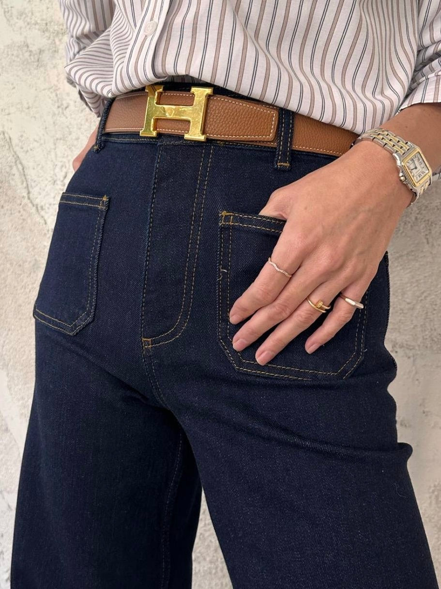 High Waist Straight Jeans