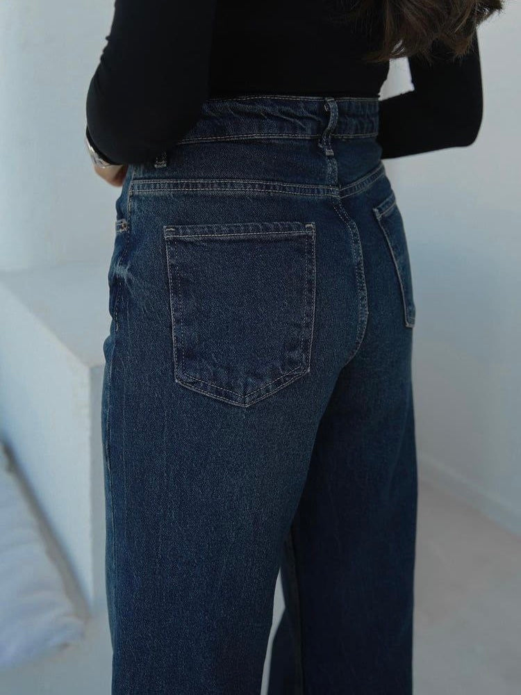 ZARA Straight Wide Leg Jeans