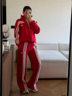 Adidas Red Tracksuit Set