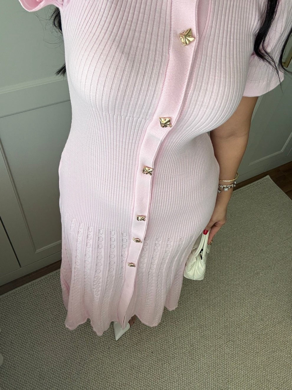 Blush Elegance Knit Dress