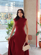 Burgundy Grace Dress