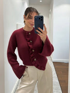 Burgundy Ripple Cardigan